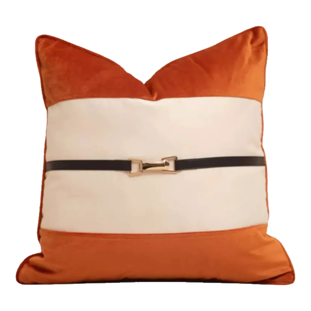 Vỏ Gối L'Équestre Harnais - Sunset Ivory 45-VỎ GỐI-Đối tác tại Trung Quốc theo từng đơn đặt hàng-CẬU HAI HOME DECOR