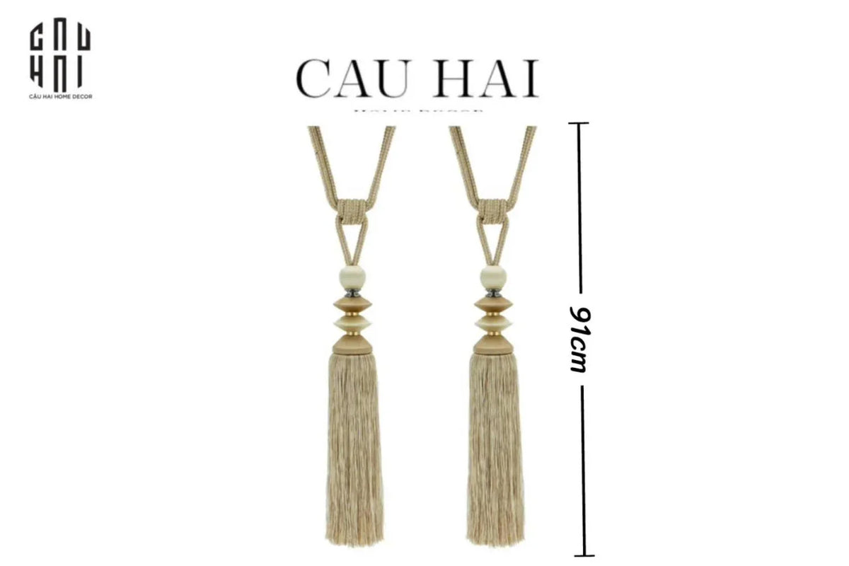Haute Folie - Cột Màn Đôi Lantern D'Or Tassel Curtain Tieback - 91Cm-RÈM & MÀN CHE-CẬU HAI HOME DECOR