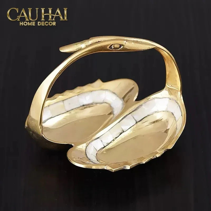 Haute Folie - Đĩa Trang Sức Đồng Khảm Xà Cừ Cygne Nacre Pearl Iridescent-SET CHÉN DĨA-CẬU HAI HOME DECOR