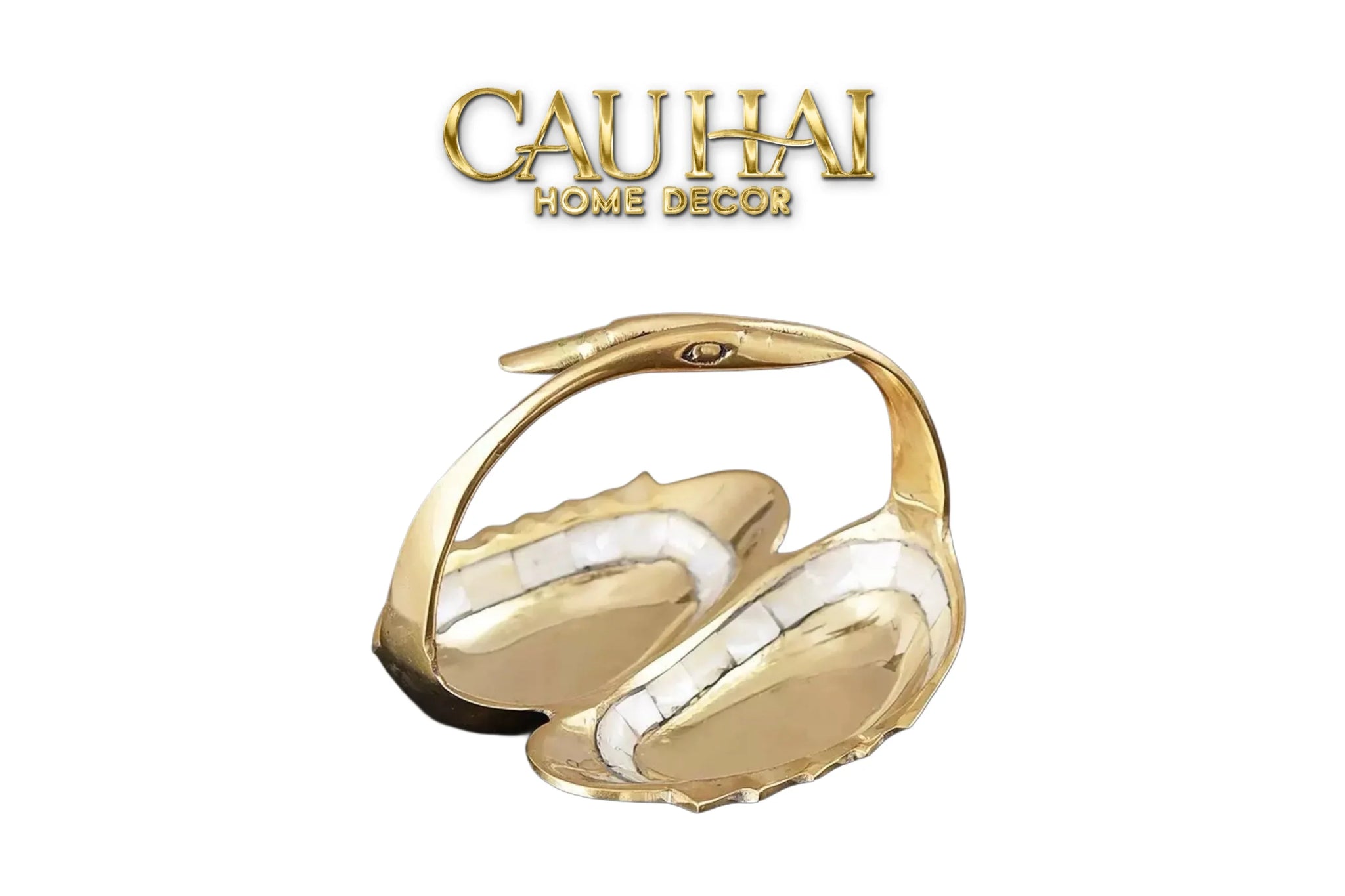 Haute Folie - Đĩa Trang Sức Đồng Khảm Xà Cừ Cygne Nacre Pearl Iridescent-SET CHÉN DĨA-CẬU HAI HOME DECOR