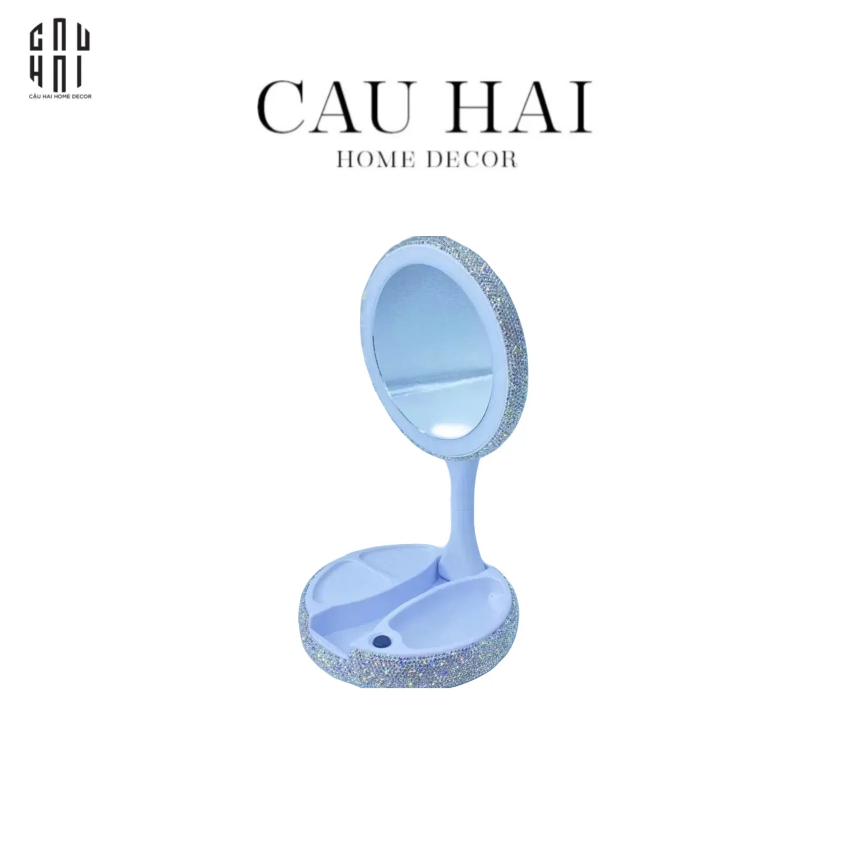 Haute Folie - Gương Bỏ Túi Led Diamond Bling Bling-GƯƠNG TRANG ĐIỂM-CẬU HAI HOME DECOR