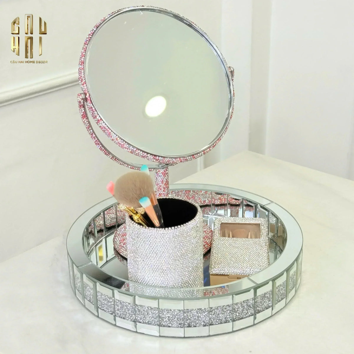 Haute Folie - Gương Trang Điểm Bling Bling - Ruby-GƯƠNG TRANG ĐIỂM-Đối tác tại Trung Quốc theo từng đơn đặt hàng-CẬU HAI HOME DECOR
