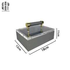 Haute Folie - Hộp Da Đa Năng Đựng Phụ Kiện - Gray Glamour 12x18-HỘP TRANG SỨC-CẬU HAI HOME DECOR
