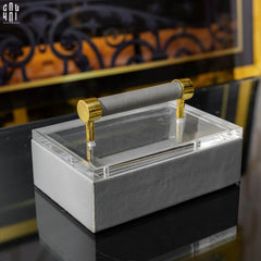 Haute Folie - Hộp Da Đa Năng Đựng Phụ Kiện - Gray Glamour 12x18-HỘP TRANG SỨC-CẬU HAI HOME DECOR