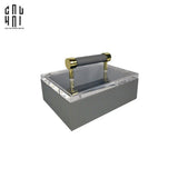 Haute Folie - Hộp Da Đa Năng Đựng Phụ Kiện - Gray Glamour 12x18-HỘP TRANG SỨC-CẬU HAI HOME DECOR