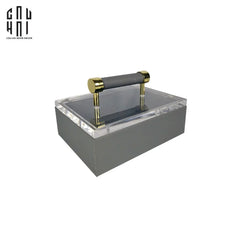 Haute Folie - Hộp Da Đa Năng Đựng Phụ Kiện - Gray Glamour 12x18-HỘP TRANG SỨC-CẬU HAI HOME DECOR