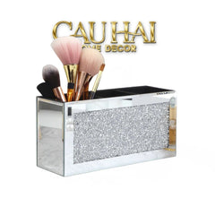 Haute Folie - Hộp Đựng Cọ 3 Ngăn Mirror Argenté Bling Bling-GƯƠNG TRANG ĐIỂM-CẬU HAI HOME DECOR