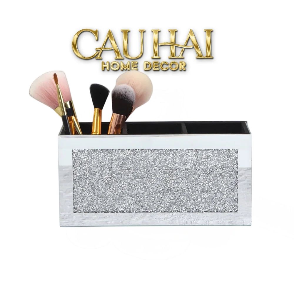 Haute Folie - Hộp Đựng Cọ 3 Ngăn Mirror Argenté Bling Bling-GƯƠNG TRANG ĐIỂM-CẬU HAI HOME DECOR