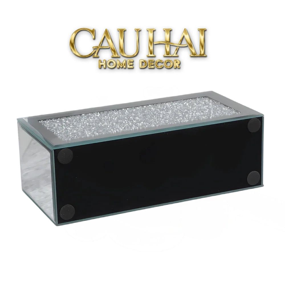 Haute Folie - Hộp Đựng Cọ 3 Ngăn Starlight Mirrored Argenté Bling Bling-GƯƠNG TRANG ĐIỂM-Đối tác tại Trung Quốc theo từng đơn đặt hàng-CẬU HAI HOME DECOR