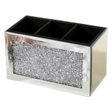 Haute Folie - Hộp Đựng Cọ 3 Ngăn Starlight Mirrored Argenté Bling Bling-GƯƠNG TRANG ĐIỂM-Đối tác tại Trung Quốc theo từng đơn đặt hàng-CẬU HAI HOME DECOR