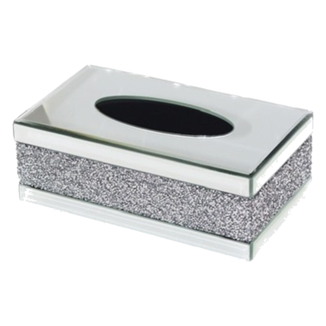 Haute Folie - Hộp Giấy Chữ Nhật Viền Gương Cắt Cạnh - Starlight Mirrored Tissue Box - Cậu Hai Home Decor