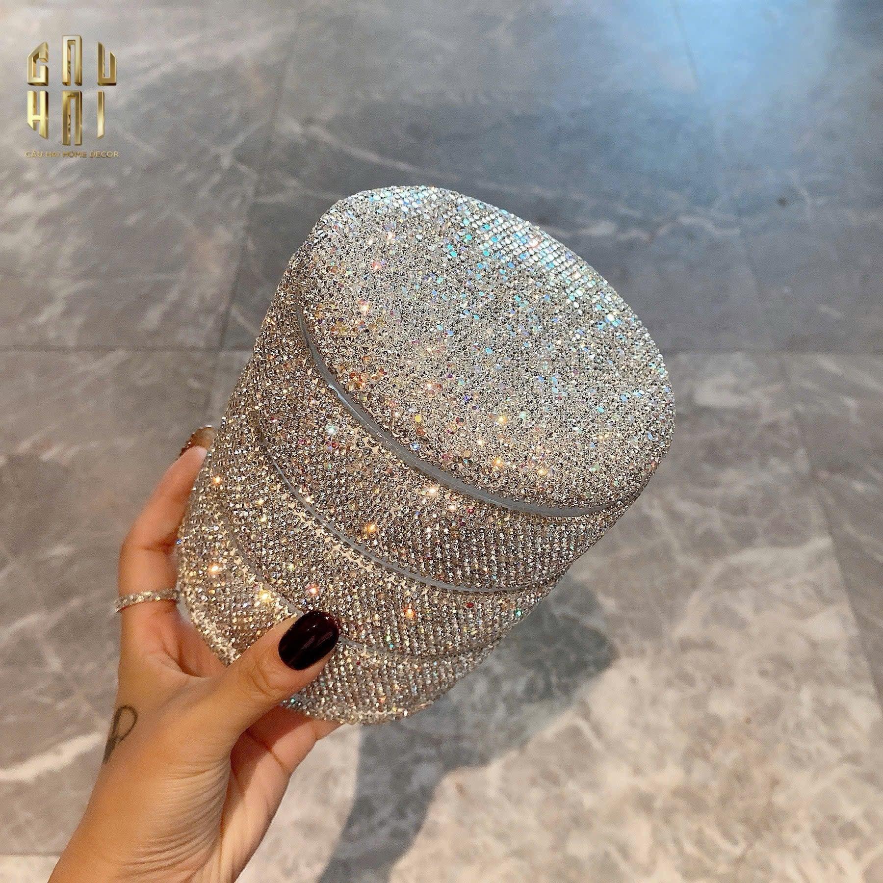 Haute Folie - Hộp Lưu Trữ 4 Tầng Carousel Diamond Bling Bling-CẬU HAI HOME DECOR