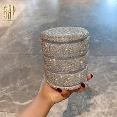 Haute Folie - Hộp Lưu Trữ 4 Tầng Carousel Diamond Bling Bling-HỘP TRANG SỨC-CẬU HAI HOME DECOR