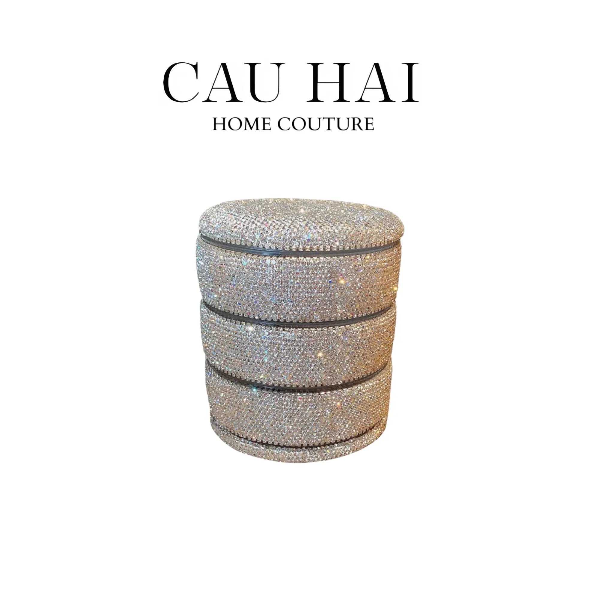 Haute Folie - Hộp Lưu Trữ 4 Tầng Carousel Diamond Bling Bling-HỘP TRANG SỨC-CẬU HAI HOME DECOR