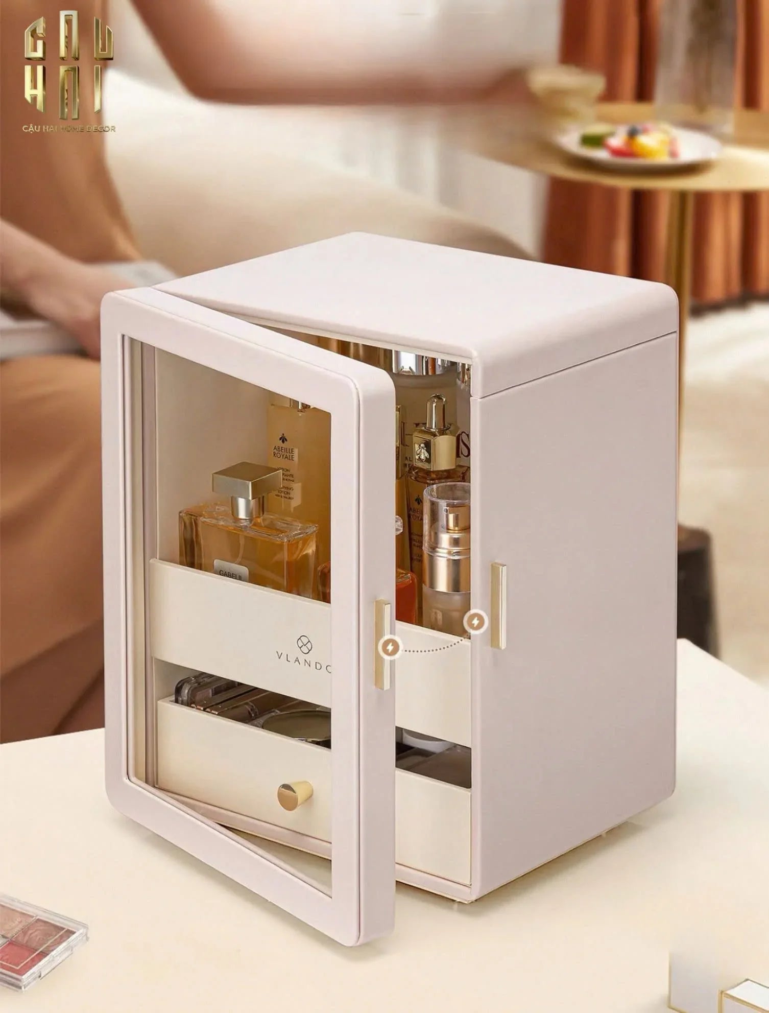 Haute Folie - Hộp Mỹ Phẩm Da Beauty Closet-HỘP TRANG SỨC-CẬU HAI HOME DECOR