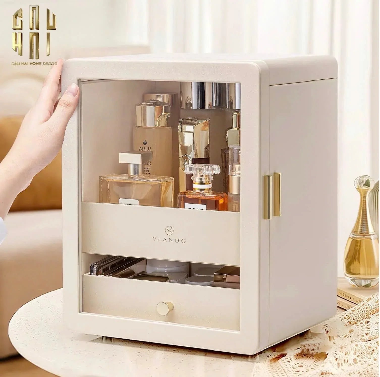 Haute Folie - Hộp Mỹ Phẩm Da Beauty Closet-HỘP TRANG SỨC-CẬU HAI HOME DECOR