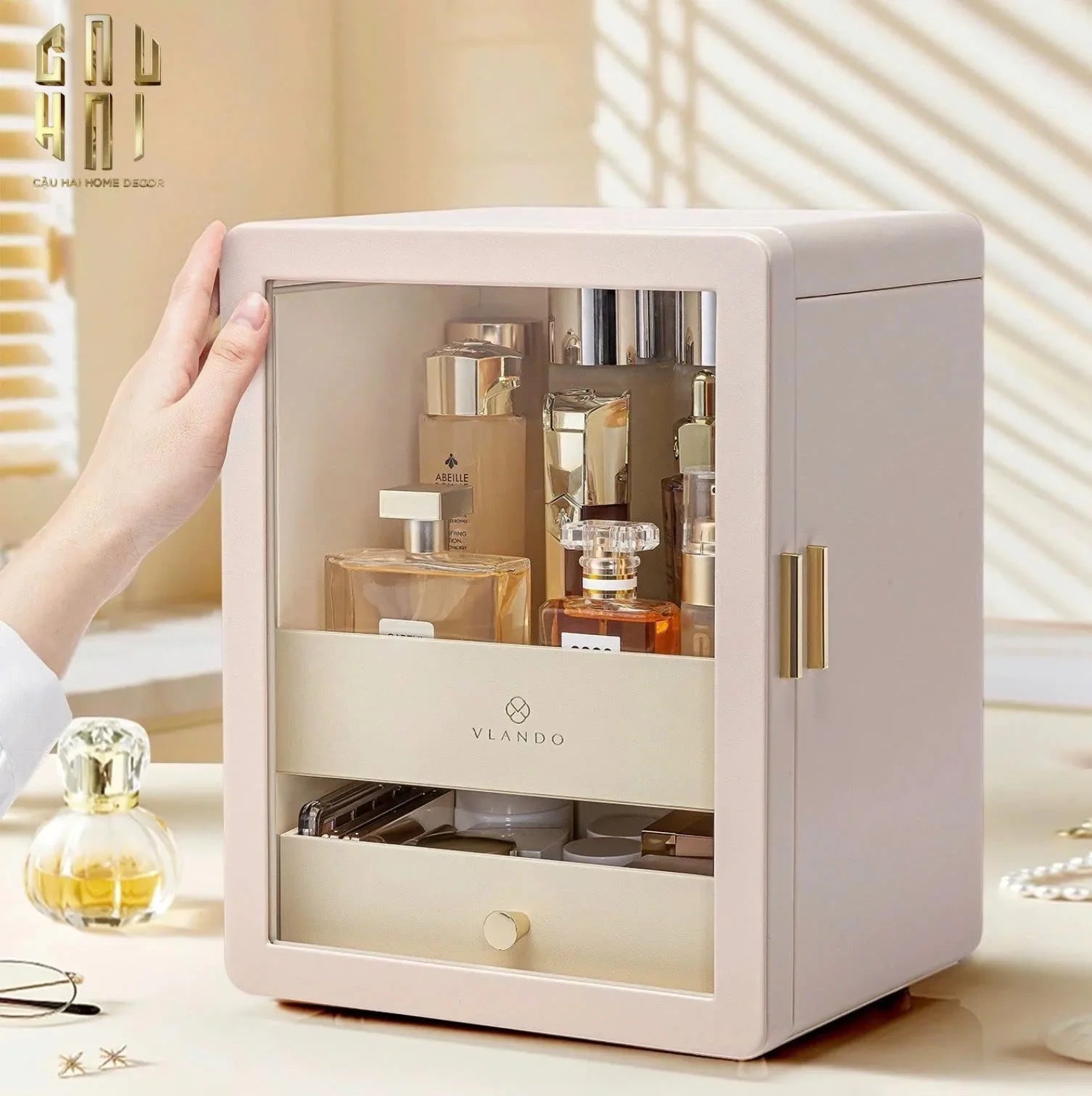 Haute Folie - Hộp Mỹ Phẩm Da Beauty Closet-HỘP TRANG SỨC-CẬU HAI HOME DECOR