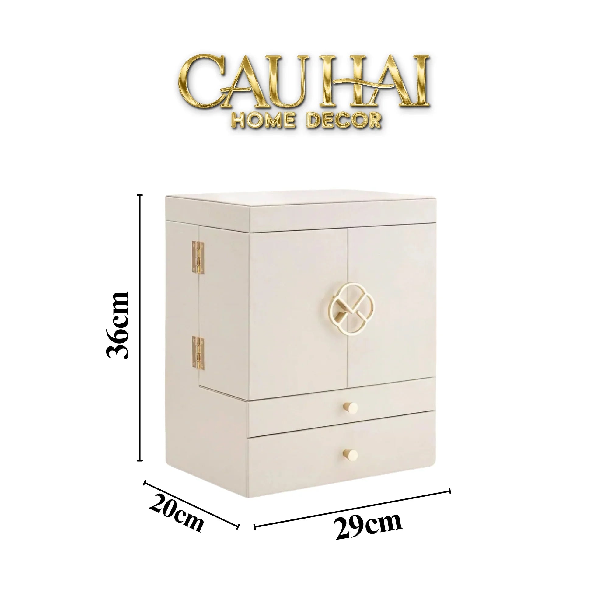 Haute Folie - Hộp Mỹ Phẩm Da Grace Mansion Closet 29x36-HỘP TRANG SỨC-CẬU HAI HOME DECOR