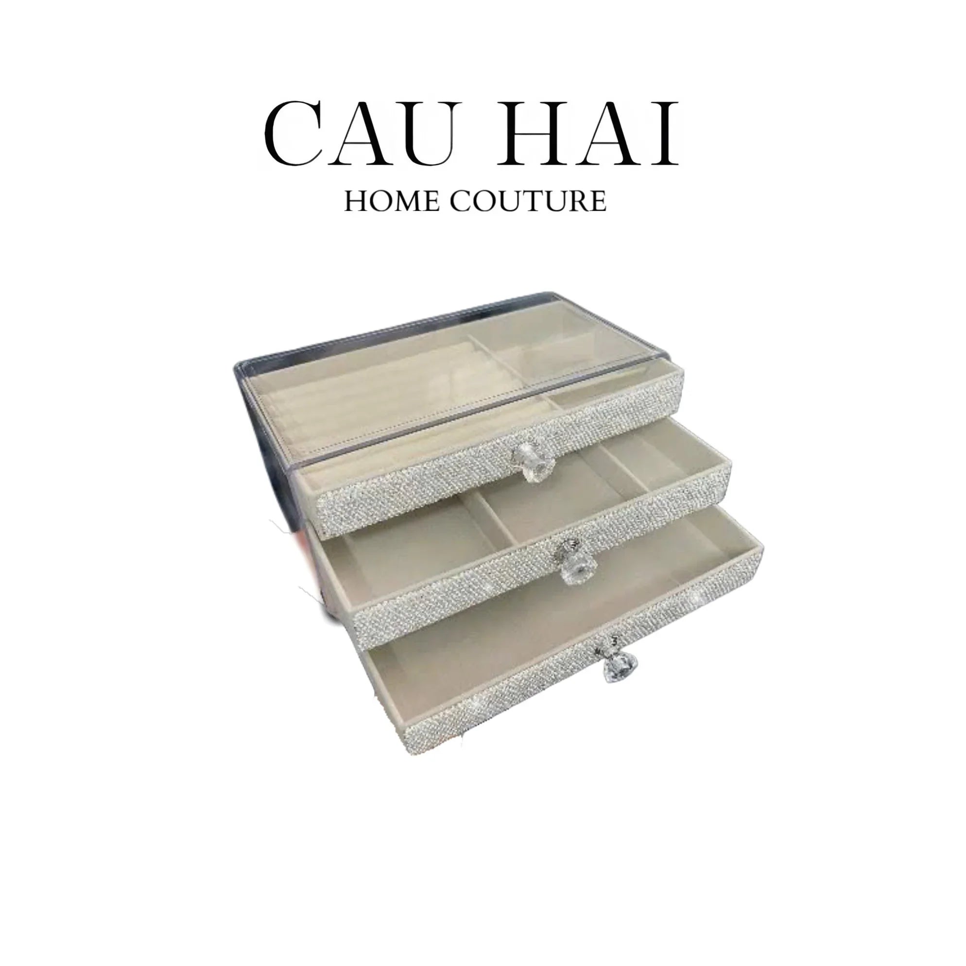 Haute Folie - Hộp Trang Sức 3-In-1 Diamond Bling Bling-HỘP TRANG SỨC-CẬU HAI HOME DECOR