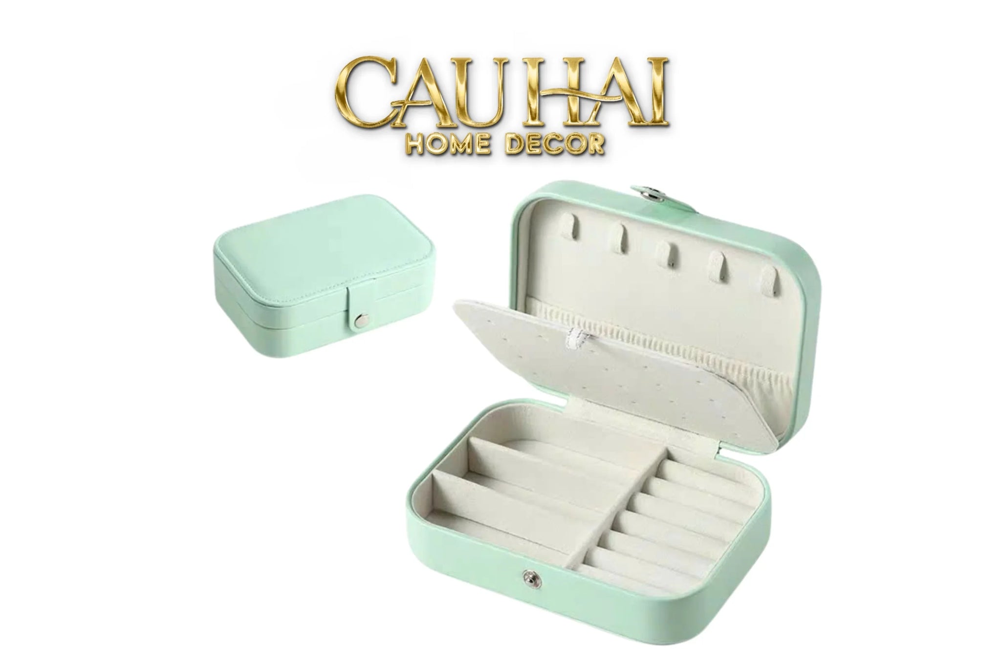 Haute Folie - Hộp Trang Sức Da Cyan Janet Jewelry Box-HỘP TRANG SỨC-CẬU HAI HOME DECOR