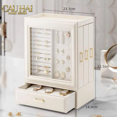 Haute Folie - Hộp Trang Sức Da Pearl Lateral Élegance Jewelry Closet-HỘP TRANG SỨC-CẬU HAI HOME DECOR