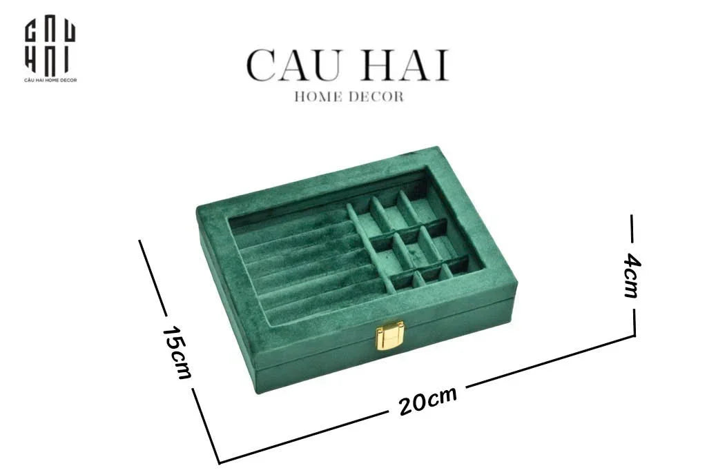 Haute Folie -Hộp Trang Sức Nhung Luxury Velvet Jade-HỘP TRANG SỨC-CẬU HAI HOME DECOR
