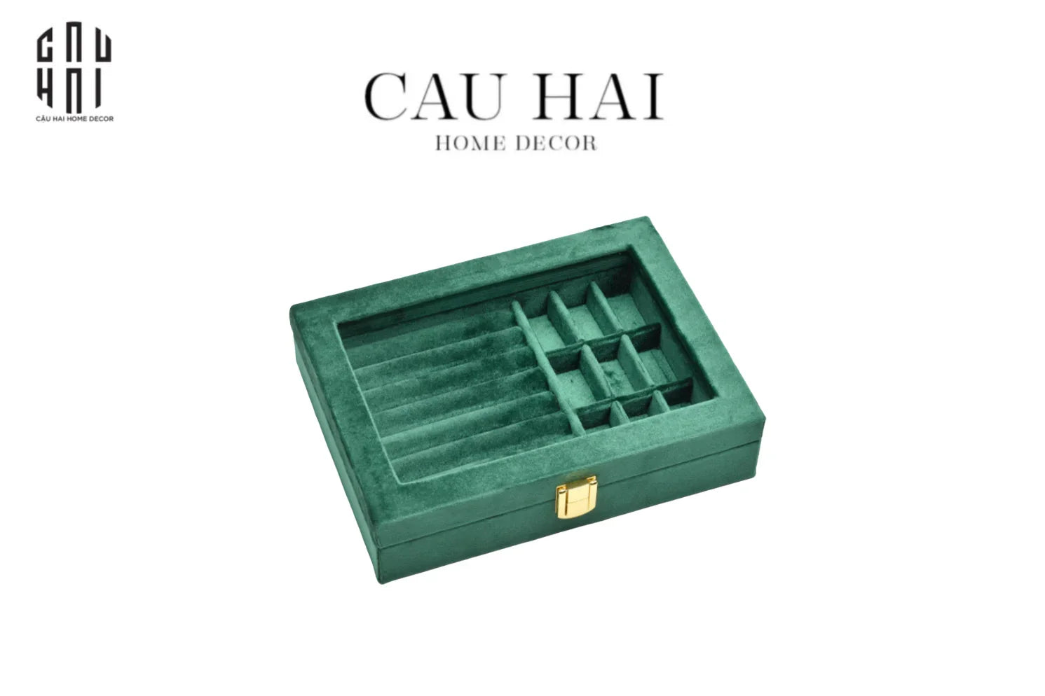 Haute Folie -Hộp Trang Sức Nhung Luxury Velvet Jade-HỘP TRANG SỨC-CẬU HAI HOME DECOR