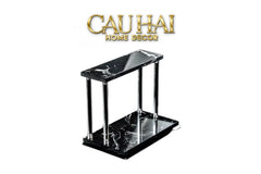 Haute Folie - Kệ Phòng Tắm 2 Tầng Đá Marble Acrylic Column Gabriel Tiered Organizers 20x26.5-KỆ TRANG TRÍ-CẬU HAI HOME DECOR