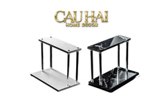 Haute Folie - Kệ Phòng Tắm 2 Tầng Đá Marble Acrylic Column Gabriel Tiered Organizers 20x26.5-KỆ TRANG TRÍ-CẬU HAI HOME DECOR
