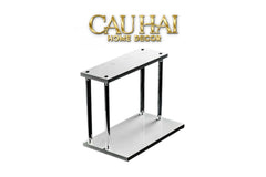 Haute Folie - Kệ Phòng Tắm 2 Tầng Đá Marble Acrylic Column Gabriel Tiered Organizers 20x26.5-KỆ TRANG TRÍ-CẬU HAI HOME DECOR