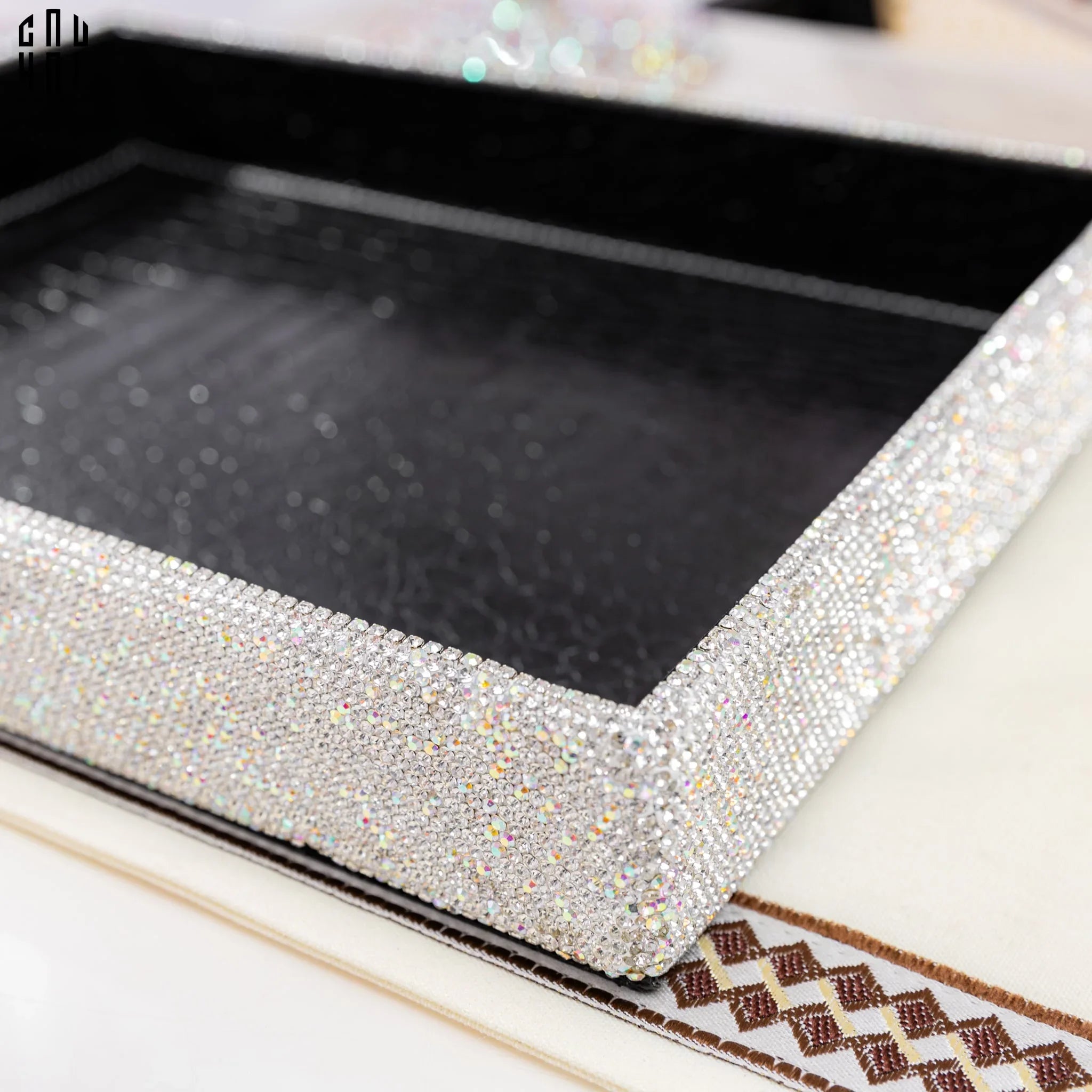 Haute Folie - Khay Da Cao Cấp Croco Diamond Bling Bling Up-KHAY TRANG TRÍ-CẬU HAI HOME DECOR