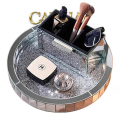 Haute Folie - Khay Gương Tròn Đế Xoay Mirror Argenté D30-KHAY TRANG TRÍ-CẬU HAI HOME DECOR