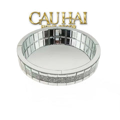 Haute Folie - Khay Gương Tròn Đế Xoay Mirror Argenté D30-KHAY TRANG TRÍ-CẬU HAI HOME DECOR