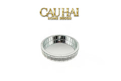 Haute Folie - Khay Gương Tròn Đế Xoay Mirror Argenté D30-KHAY TRANG TRÍ-CẬU HAI HOME DECOR