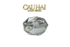 Haute Folie - Khay Gương Tròn Diamond Facetté Platinum Éclat Decoratives Trays D34-KHAY TRANG TRÍ-CẬU HAI HOME DECOR