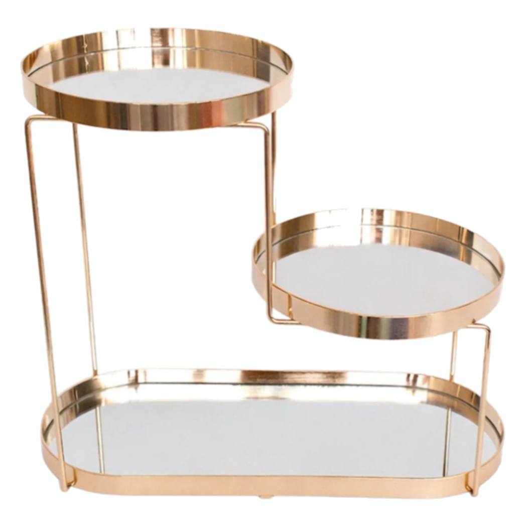 Haute Folie - Khay Kệ Gương Tròn 2 Tầng New Oracle Beauty Mirror Trays - Cậu Hai Home Decor