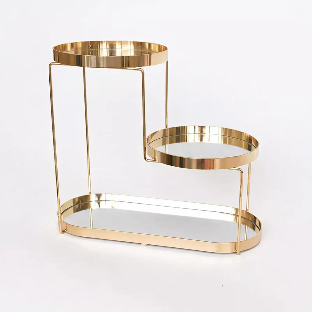 Haute Folie - Khay Kệ Gương Tròn 2 Tầng Bàn Trang Điểm - New Oracle Beauty Mirror Trays-KHAY TRANG TRÍ-CẬU HAI HOME DECOR-CẬU HAI HOME DECOR