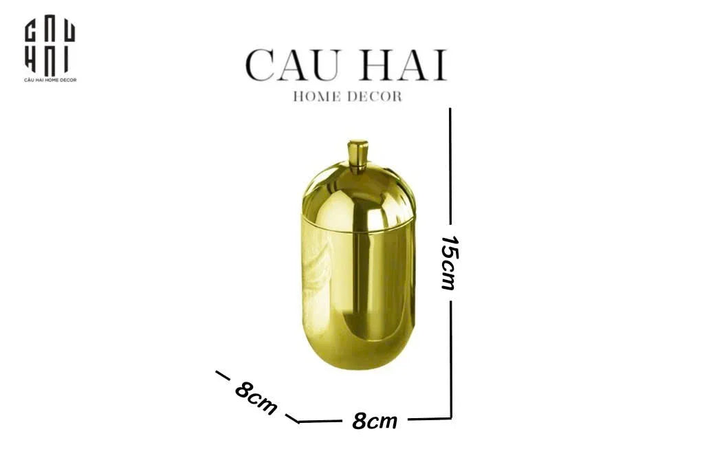 Haute Folie - Lọ Bông Tẩy Trang Flawless Gold-HŨ TRANG TRÍ-CẬU HAI HOME DECOR