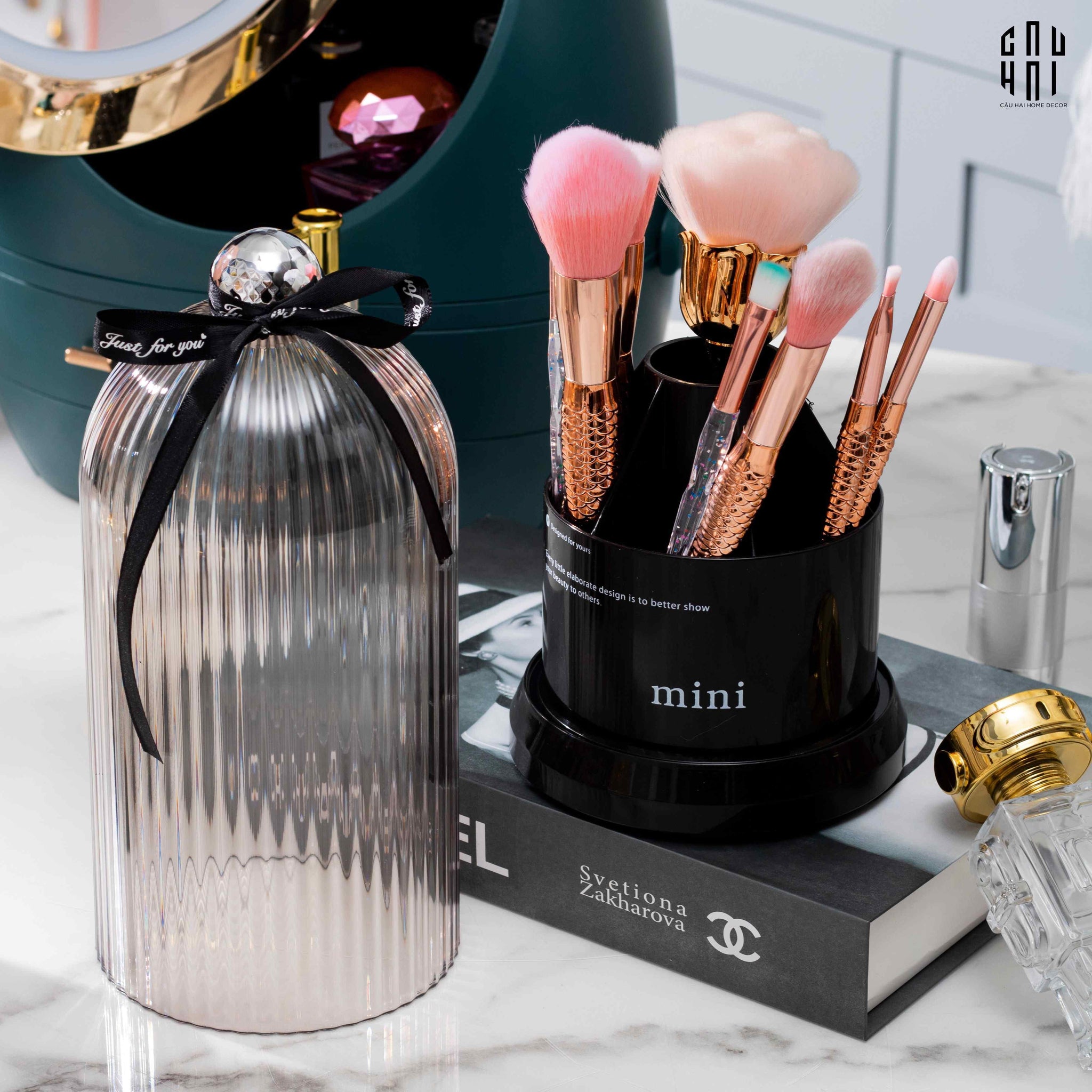 Haute Folie - Lọ Đựng Cọ Mimi Black Ss25-HŨ TRANG TRÍ-CẬU HAI HOME DECOR