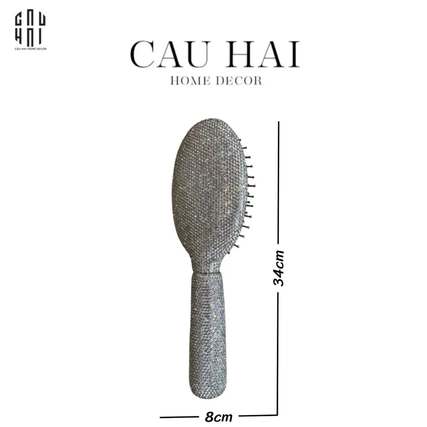 Haute Folie - Lược Oval Diamond Bling Bling-PHỤ KIỆN TRANG ĐIỂM-CẬU HAI HOME DECOR