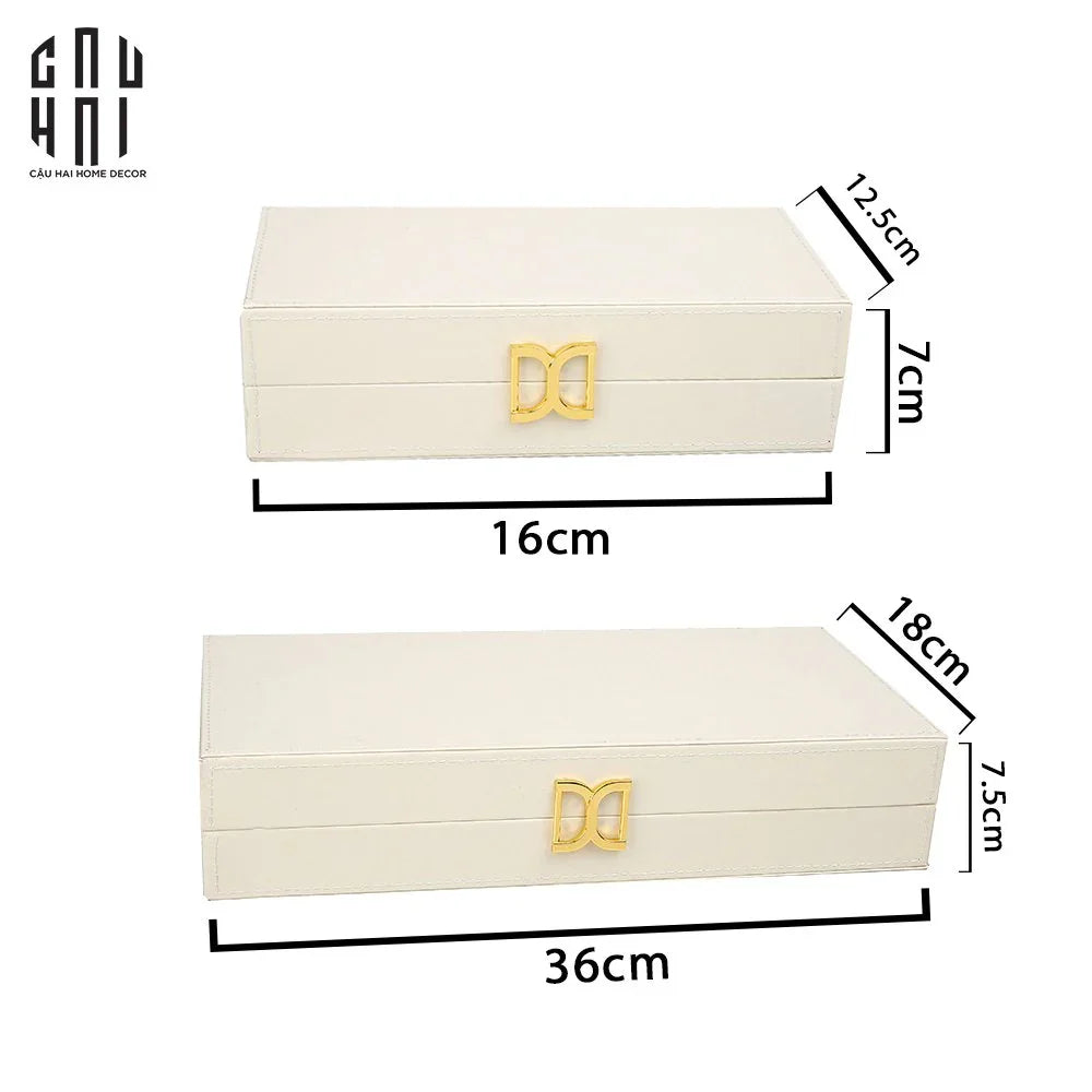 Haute Folie - Set 2 Hộp Trang Sức Da D'Ivoire Delight 12x16 18x36-HỘP TRANG SỨC-CẬU HAI HOME DECOR
