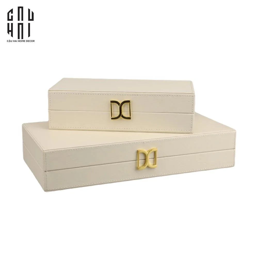 Haute Folie - Set 2 Hộp Trang Sức Da D'Ivoire Delight 12x16 18x36-HỘP TRANG SỨC-CẬU HAI HOME DECOR