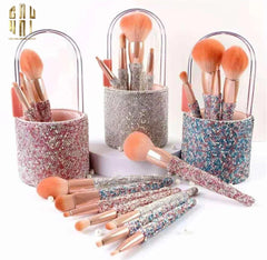 Haute Folie - Set 8 Cọ Makeup & Beauty Box Diamond Bling Bling 8x20-CẬU HAI HOME DECOR