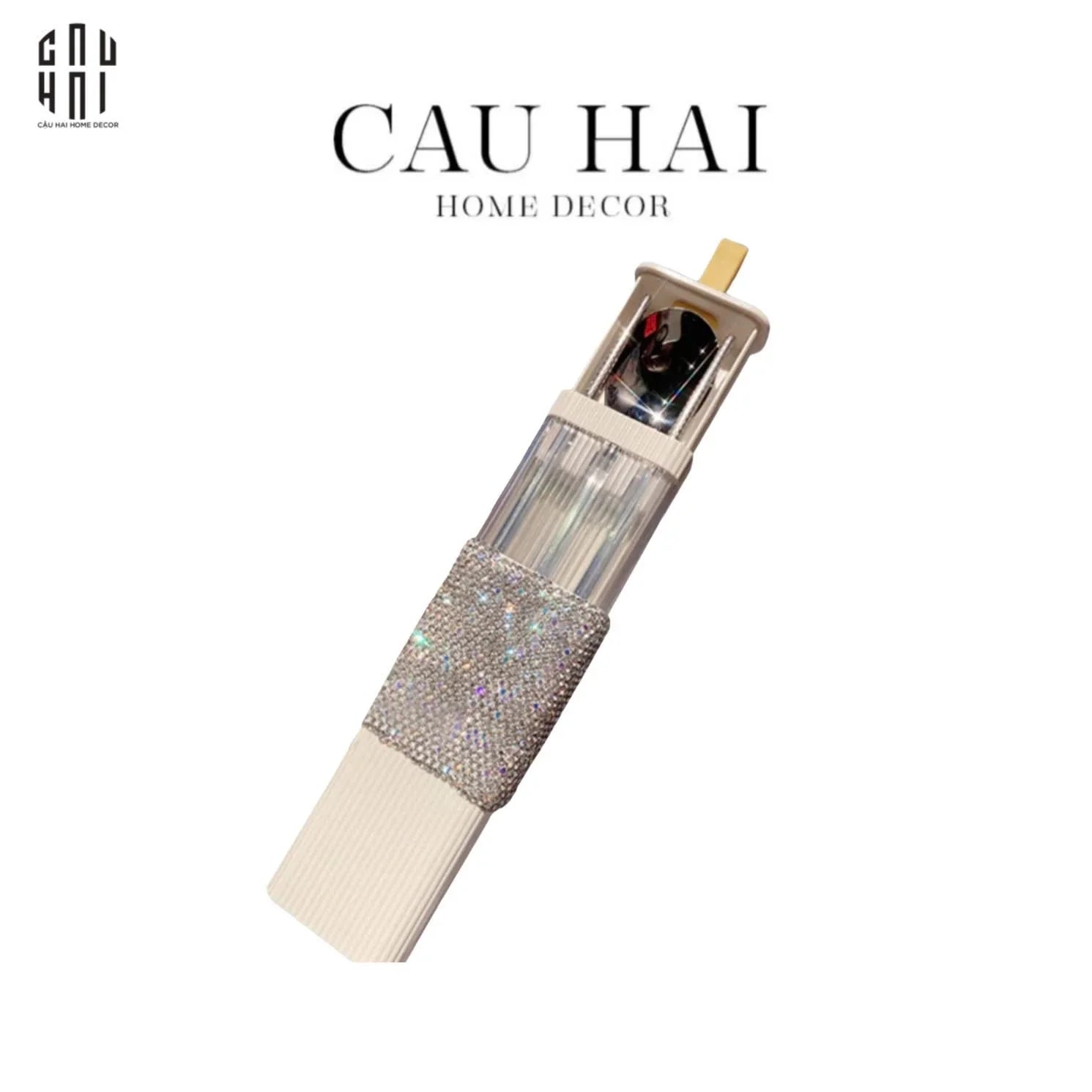 Haute Folie - Set Đũa Muỗng Cá Nhân - Diamond Bling Bling On The Go Cutlery Set 3pcs 5x20-Dinner Cutlery Set Dao Muỗng Nĩa-CẬU HAI HOME DECOR