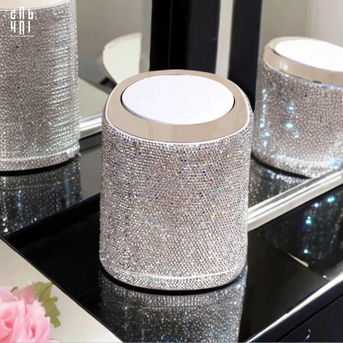 Haute Folie - Thùng Rác Mini Diamond Fantasy Bling Bling-Thùng Rác-Đối tác tại Trung Quốc theo từng đơn đặt hàng-CẬU HAI HOME DECOR
