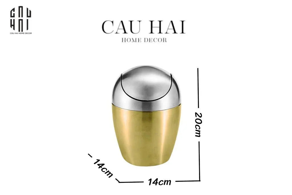 Haute Folie -Thùng Rác Mini Platinum Egg-Thùng Rác-CẬU HAI HOME DECOR
