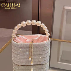 Haute Folie - Túi Handbag Full Kim Cương - Perle Éclat Diamond Pavé Haute Décor Object-TÚI XÁCH & VÍ TRANG TRÍ-CẬU HAI HOME DECOR