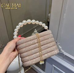 Haute Folie - Túi Handbag Full Kim Cương - Perle Éclat Diamond Pavé Haute Décor Object-TÚI XÁCH & VÍ TRANG TRÍ-CẬU HAI HOME DECOR