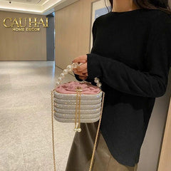 Haute Folie - Túi Handbag Full Kim Cương - Perle Éclat Diamond Pavé Haute Décor Object-TÚI XÁCH & VÍ TRANG TRÍ-CẬU HAI HOME DECOR