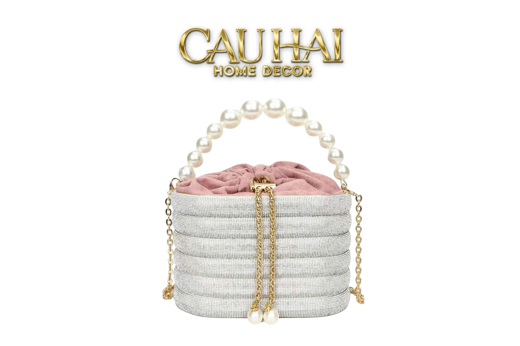 Haute Folie - Túi Handbag Full Kim Cương - Perle Éclat Diamond Pavé Haute Décor Object-TÚI XÁCH & VÍ TRANG TRÍ-CẬU HAI HOME DECOR